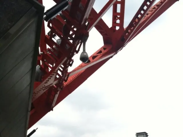 Koblenz's Balduin Bridge stands temporarily shut down until September.