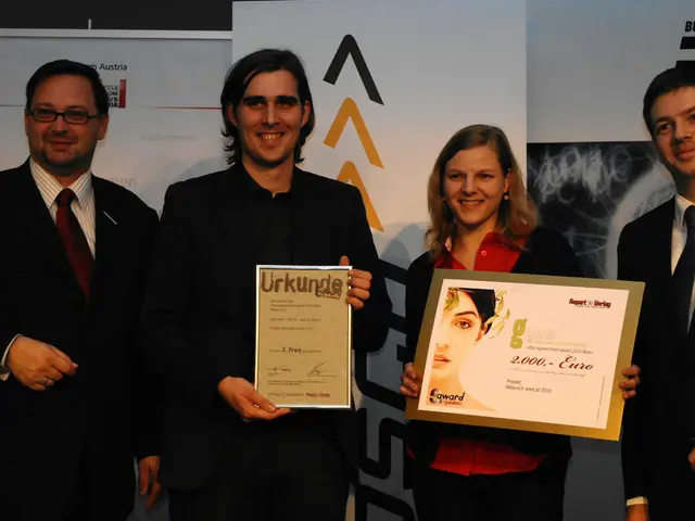 In this picture there is a woman who is wearing blazer, shirt and trouser. She is holding a photo...