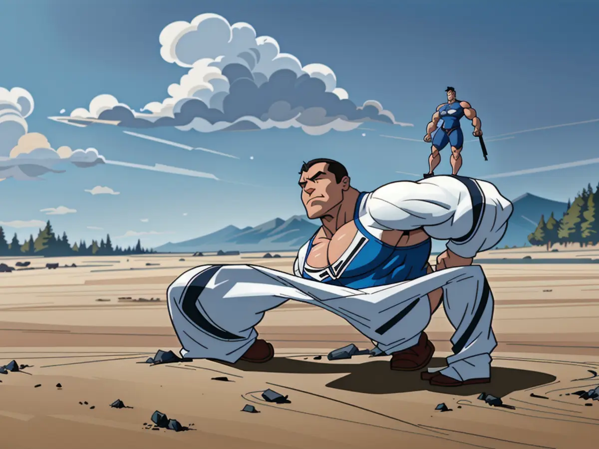 Grounded electric vertical takeoff and landing vehicle.