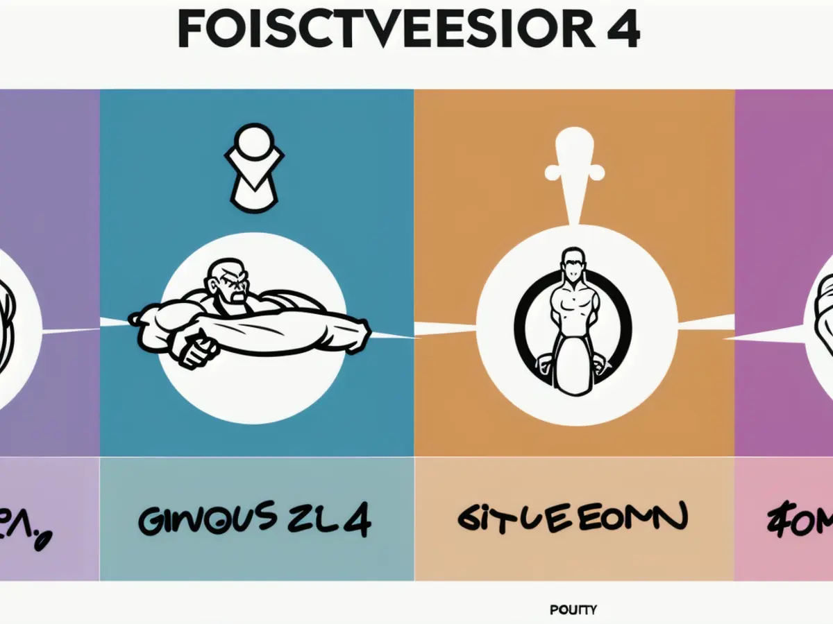 Illustration portraying the four distinct varieties of artificial intelligence (AI): responsive,...