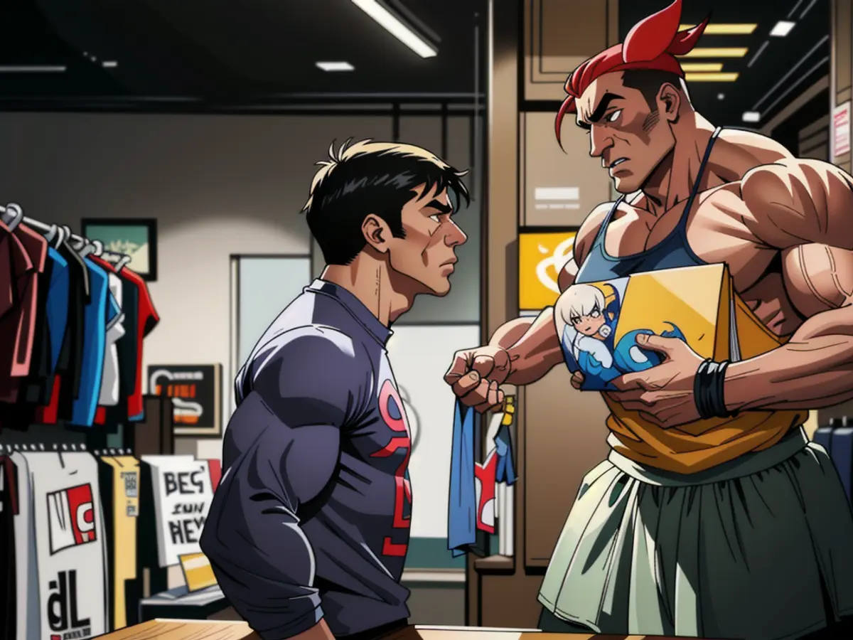 Exploring footwear options, specifically sneakers, within a physical retail outlet.