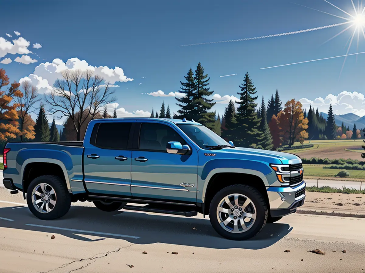 Chevy's 2025 Electric Silverado Showcased Against a Clear Blue Sky